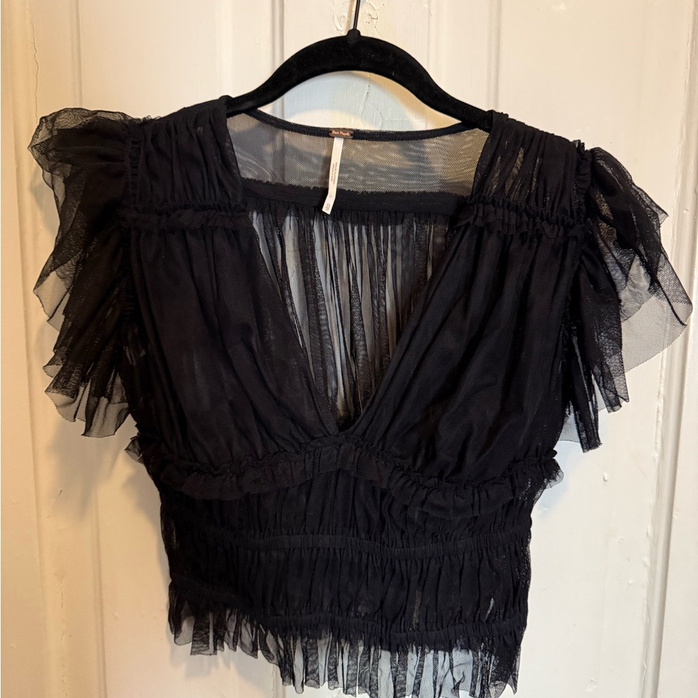 Elegant Black Sheer Top